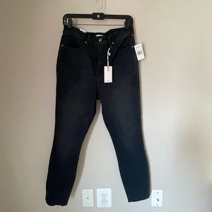 Good American Good Waist Crop Raw Hem